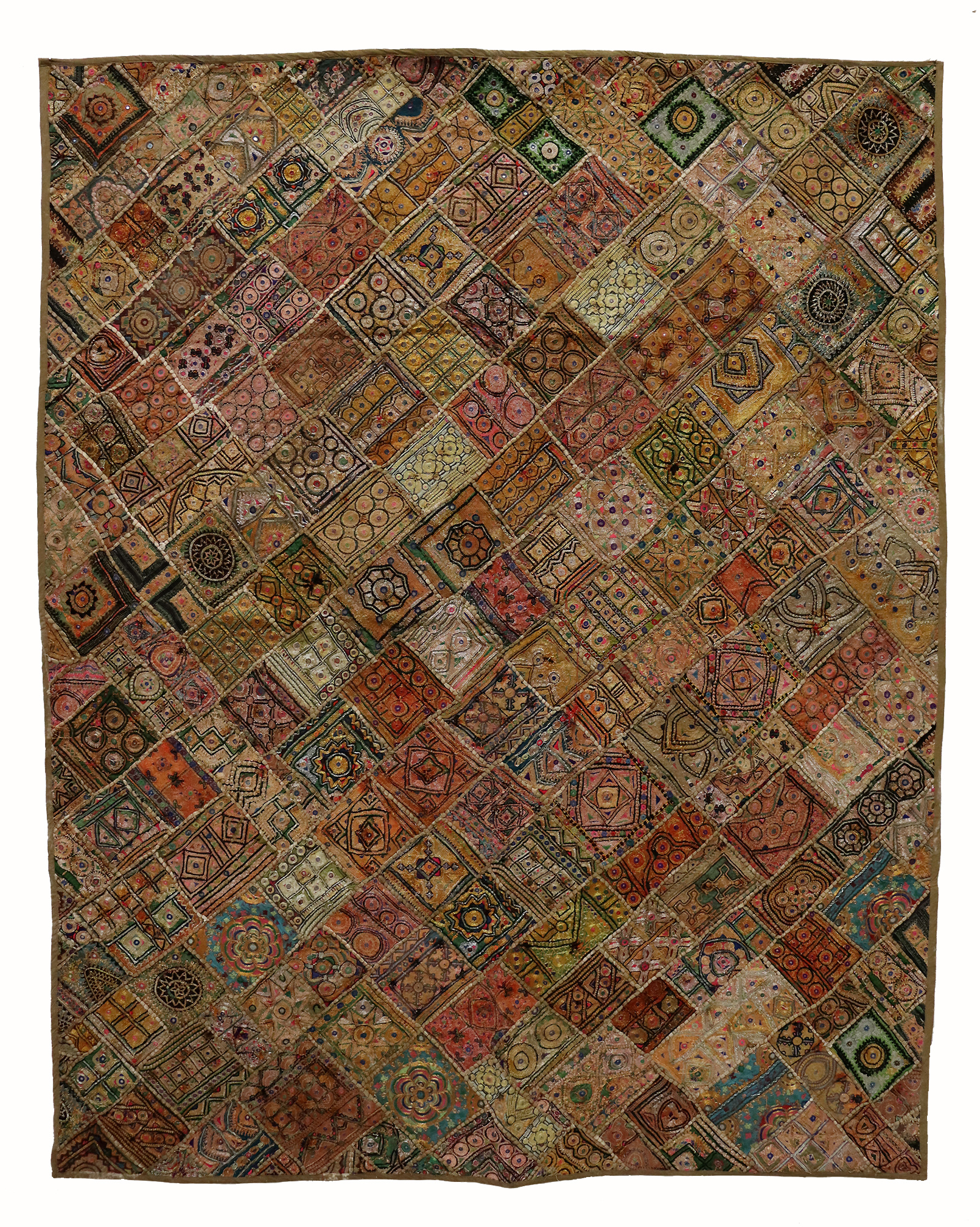 235x185 cm Vintage Bohemian orientalische  Patchwork Wandbehang Nr:22/ 7