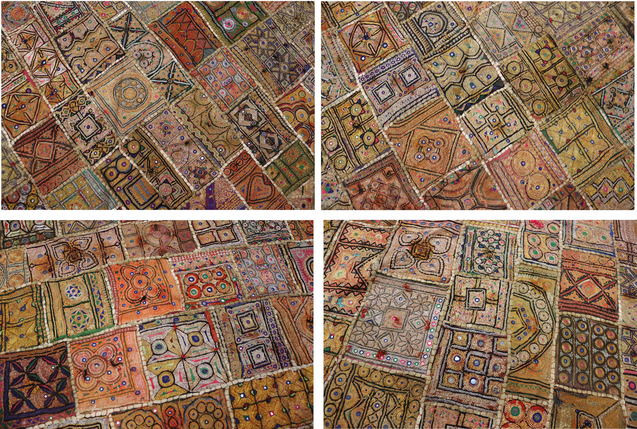 235x185 cm  Vintage Bohemian oriental  Patchwork wall hanging No:22/  8