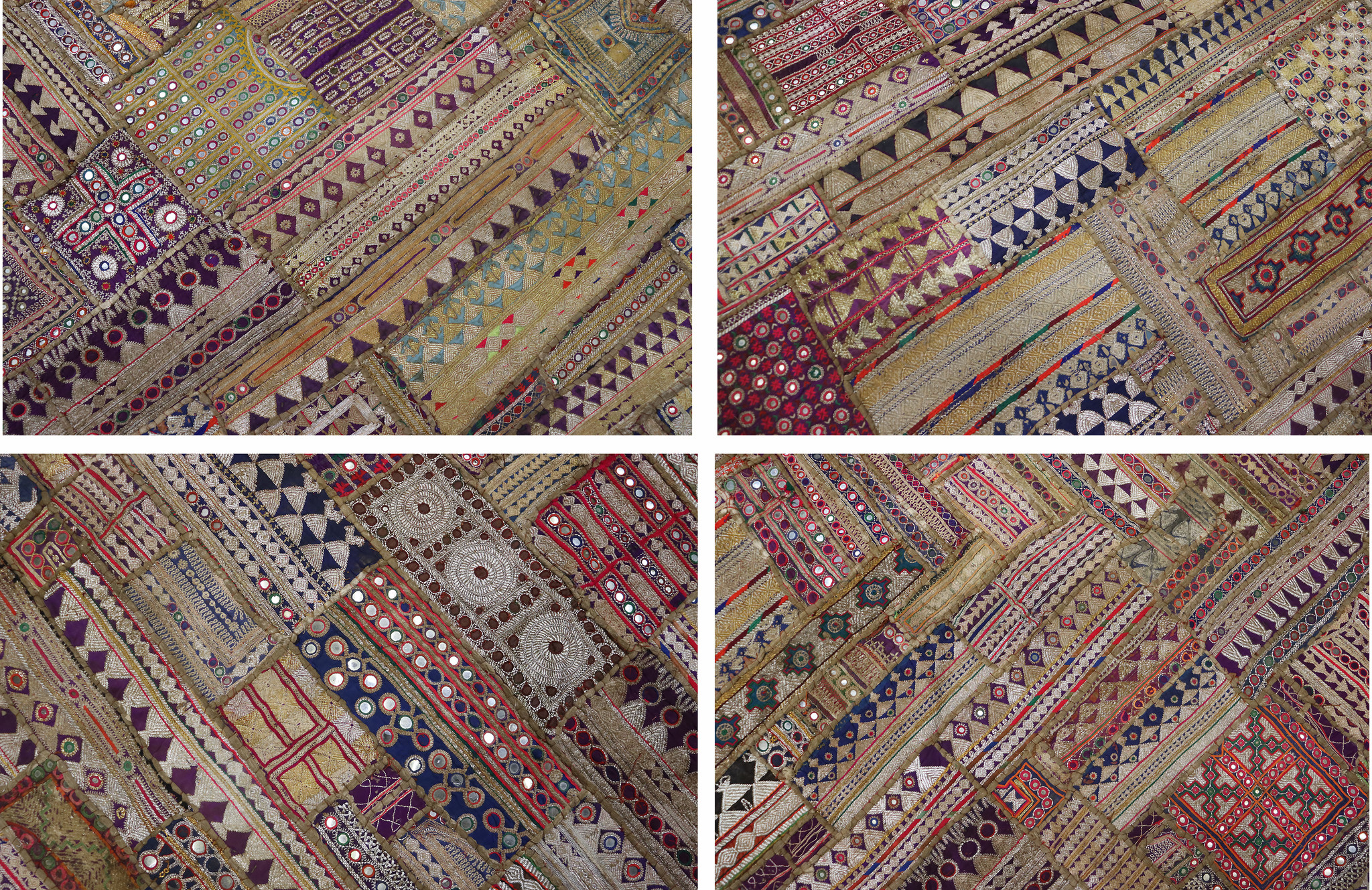 235x185 cm Vintage Bohemian orientalische  Patchwork Wandbehang Nr:22/  9