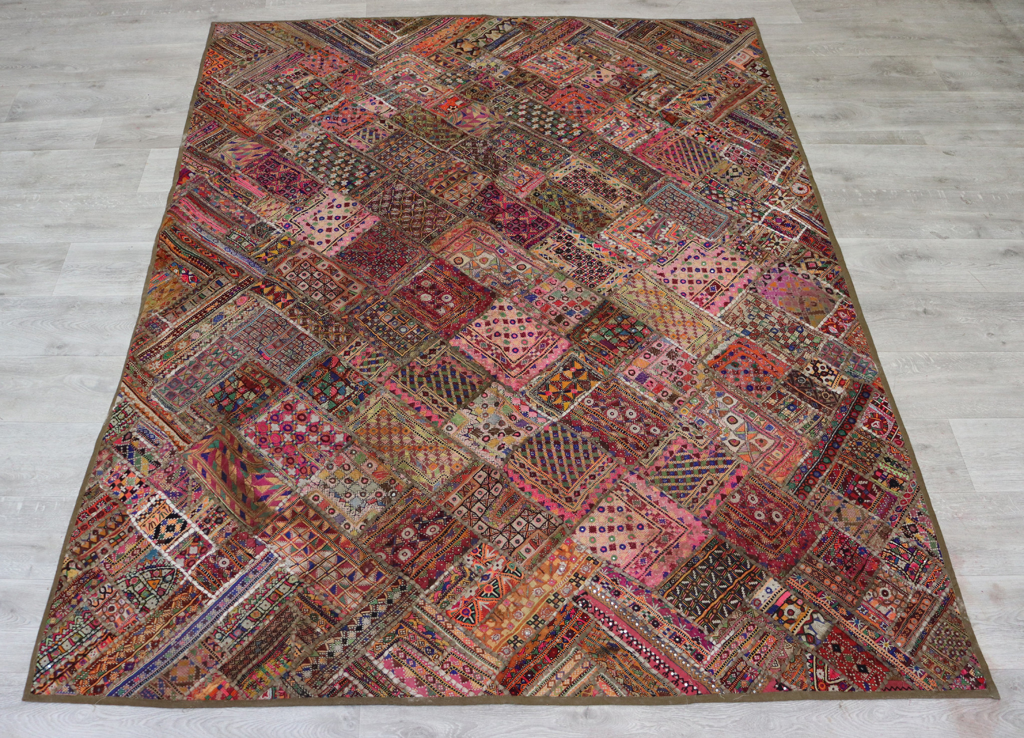 235x185 cm  Vintage Bohemian oriental  Patchwork wall hanging No:22/  11