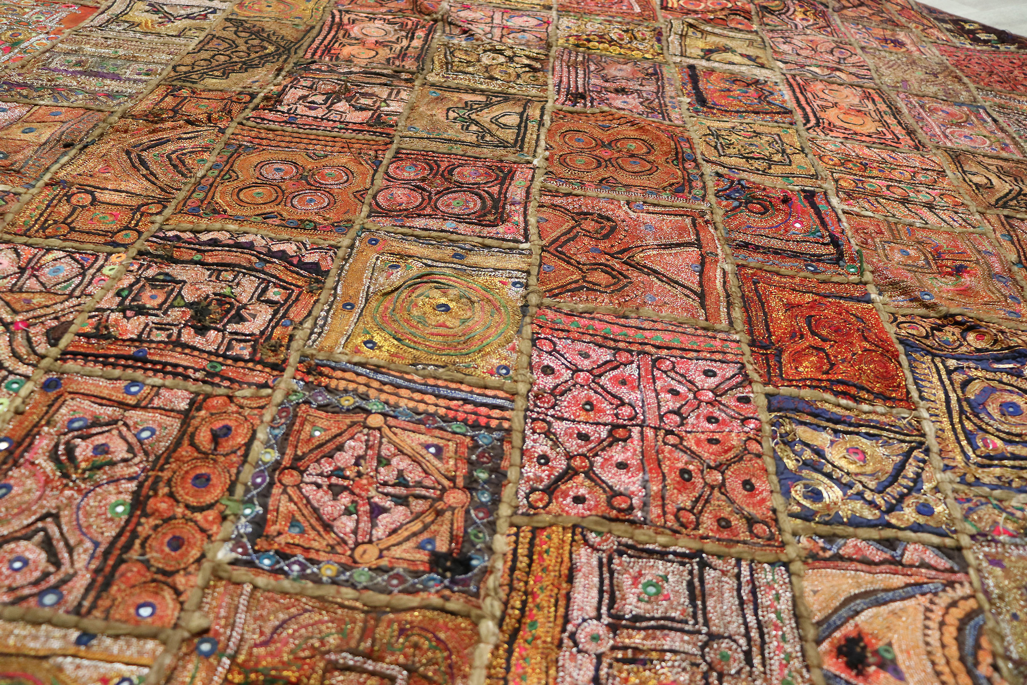 235x185 cm  Vintage Bohemian oriental  Patchwork wall hanging No:22/  14