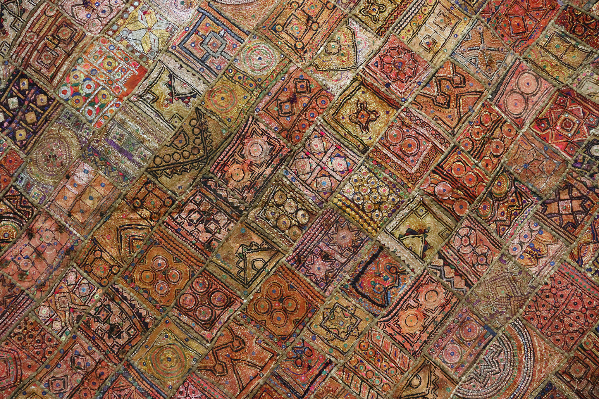 235x185 cm Vintage Bohemian orientalische  Patchwork Wandbehang Nr:22/  14