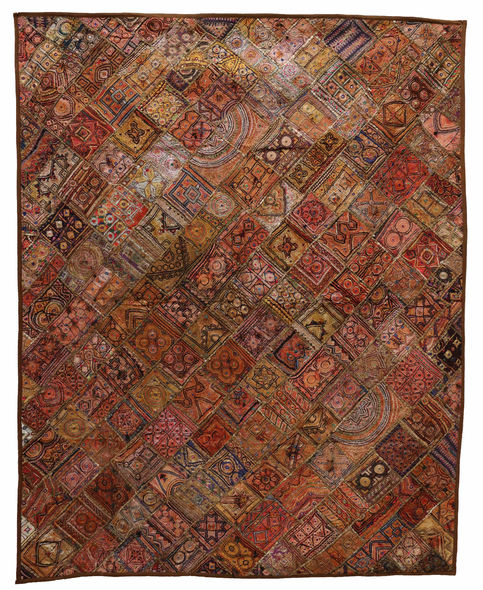 235x185 cm Vintage Bohemian orientalische  Patchwork Wandbehang Nr:22/  14