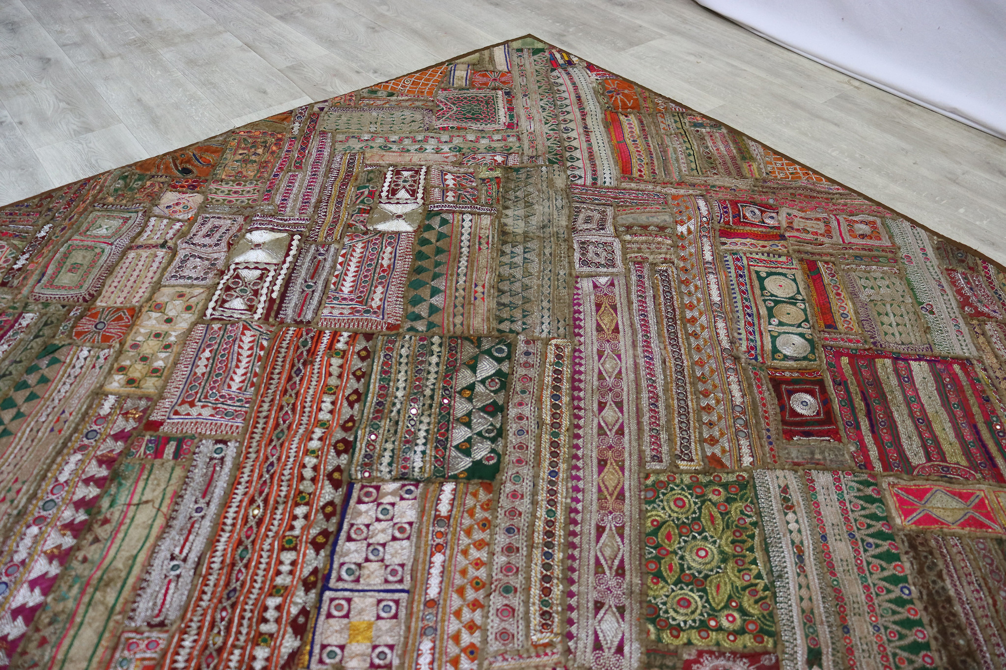 235x185 cm  Vintage Bohemian oriental  Patchwork wall hanging No:22/ 18