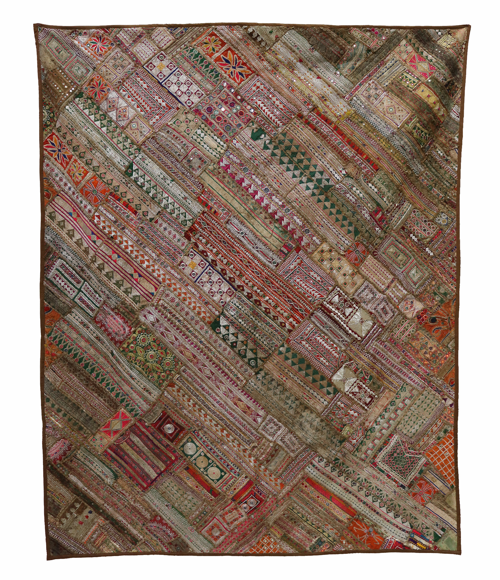 235x185 cm  Vintage Bohemian oriental  Patchwork wall hanging No:22/ 18