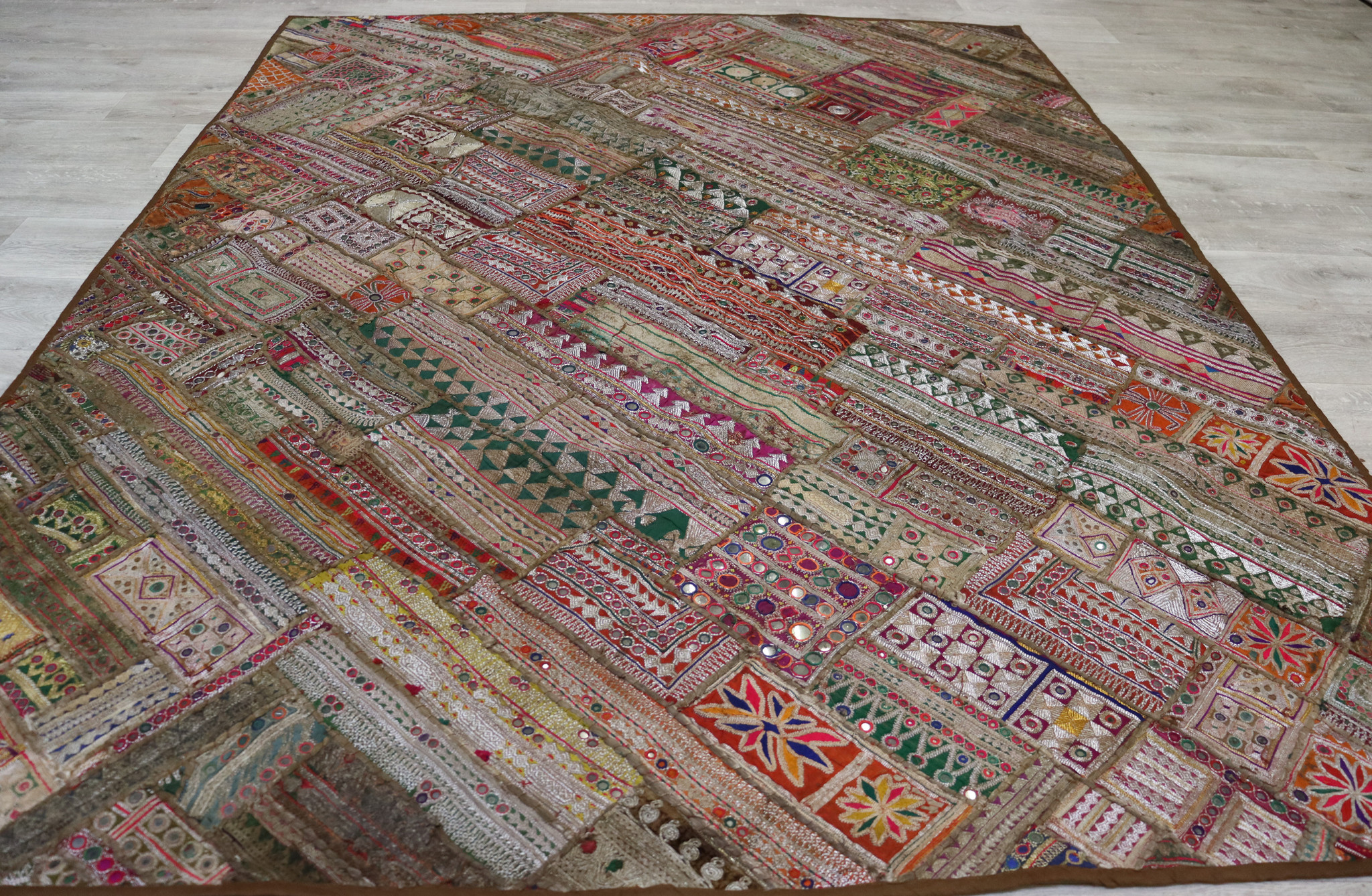 235x185 cm  Vintage Bohemian oriental  Patchwork wall hanging No:22/ 18