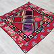 85x82 cm Antique Uzbek tribal silk Hand Sewn Embroidered Lakai Patchwork No:UZ3