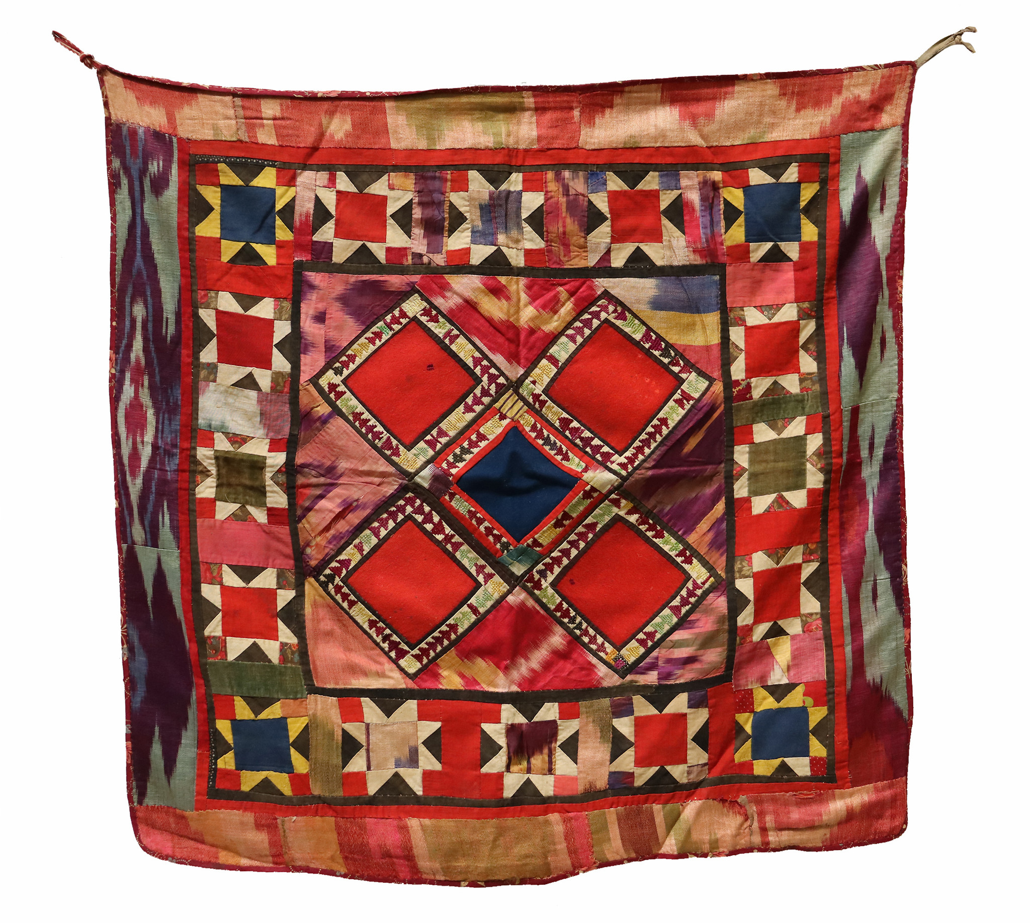 67x67 cm Antik Reich bestickte Lakai Stickerei Patchwork Wandbehang   Nr: UZ4