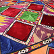 105x105 cm Antik Reich bestickte Lakai Stickerei Patchwork Wandbehang   Nr: UZ5