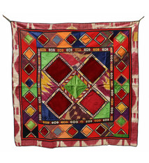 105x105  cm Antik Reich bestickte Lakai Stickerei Patchwork Wandbehang   Nr: UZ5
