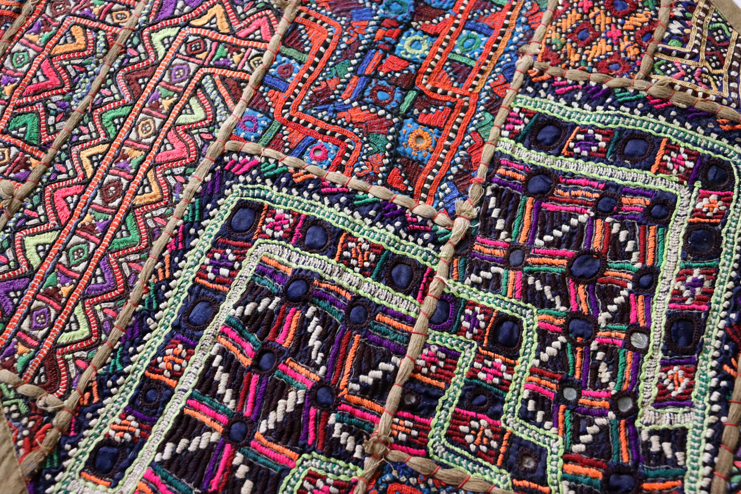 87x53  cm Antique Uzbek tribal silk Hand Sewn Embroidered Lakai Patchwork No: 28