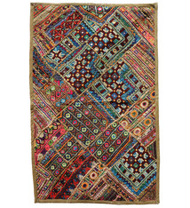87x53  cm  Antik Reich bestickte Lakai Stickerei Patchwork Wandbehang   Nr:29