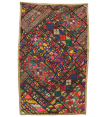 87x53  cm  Antique Uzbek tribal silk Hand Sewn Embroidered Lakai Patchwork No: 31