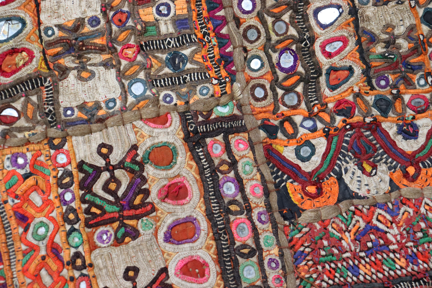 87x53  cm  Antik Reich bestickte Lakai Stickerei Patchwork Wandbehang   Nr:39