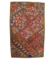 87x53  cm  Antik Reich bestickte Lakai Stickerei Patchwork Wandbehang   Nr: 41