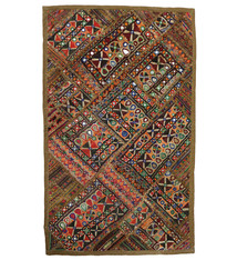 87x53  cm  Antique Uzbek tribal silk Hand Sewn Embroidered Lakai Patchwork No:59