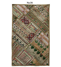 87x53  cm  Antik Reich bestickte  Patchwork Wandbehang   Nr: GD 34