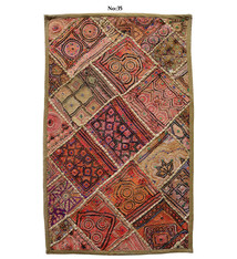 87x53  cm  Antik Reich bestickte  Patchwork Wandbehang   Nr: GD35