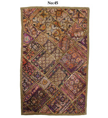 87x53  cm vintage  hand Embroidered Patchwork wall hanging No: GD - 45