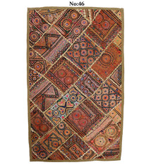 87x53  cm  Antik Reich bestickte  Patchwork Wandbehang   Nr: GD -46
