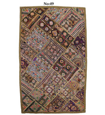 87x53  cm  Antik Reich bestickte  Patchwork Wandbehang   Nr: GD - 49