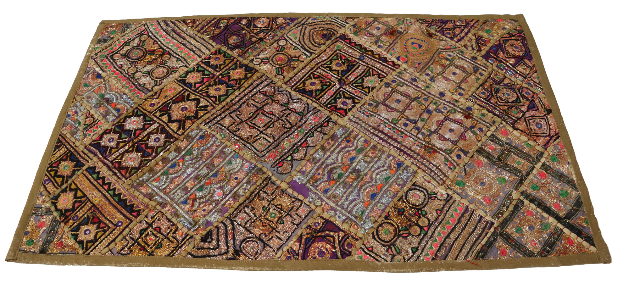 87x53  cm  Antik Reich bestickte  Stickerei Patchwork Wandbehang   Nr:  GD - 49