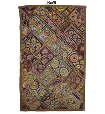 87x53  cm  Antik Reich bestickte  Patchwork Wandbehang   Nr: GD - 51