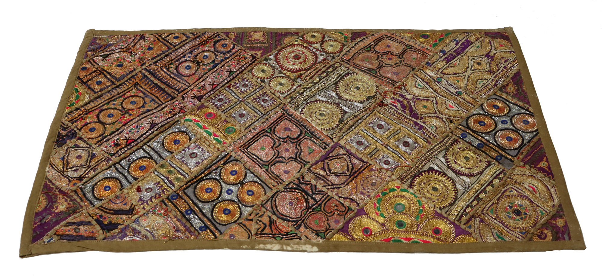 87x53  cm  Antik Reich bestickte  Stickerei Patchwork Wandbehang   Nr:  GD - 51