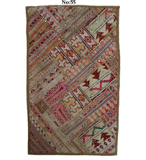 87x53  cm  Antik Reich bestickte  Patchwork Wandbehang   Nr: GD - 55