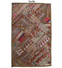 87x53  cm  Antik Reich bestickte  Patchwork Wandbehang   Nr: GD - 56