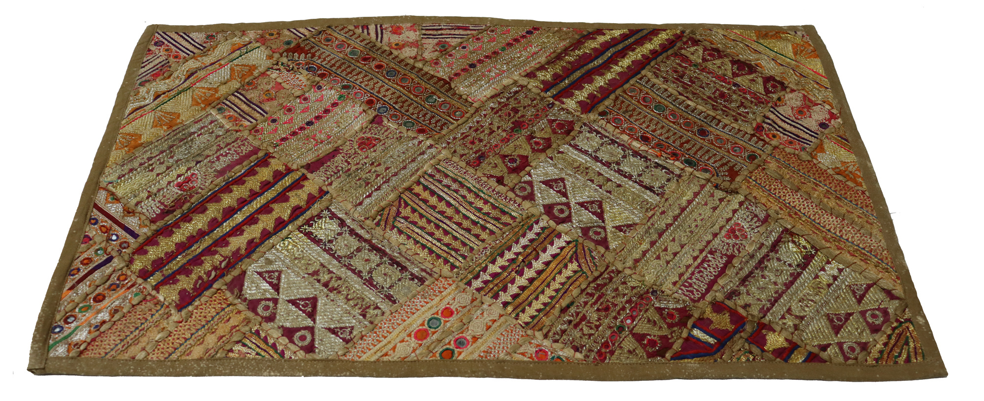 87x53  cm vintage  hand Embroidered Patchwork wall hanging No: GD -57