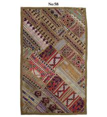87x53  cm vintage  hand Embroidered Patchwork wall hanging No: GD - 58