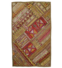 87x53  cm  Antik Reich bestickte  Patchwork Wandbehang   Nr: GD - 60