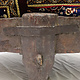 Antique Primitive Indian Hand Carved Wood and Iron Chakki 'Rice Mill Table' Coffee Table Stools or Ottoman