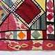 97x97 cm Antique Uzbek tribal silk Hand Sewn Embroidered Lakai Patchwork No:UZ  -9