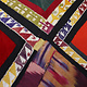 110x110 cm Antik Reich bestickte Lakai Stickerei Patchwork Wandbehang   Nr: UZ  - 10