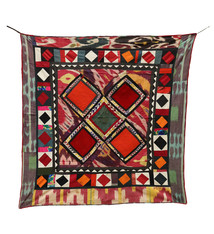 110x110 cm Antik Reich bestickte Lakai Stickerei Patchwork Wandbehang   Nr: UZ  - 10