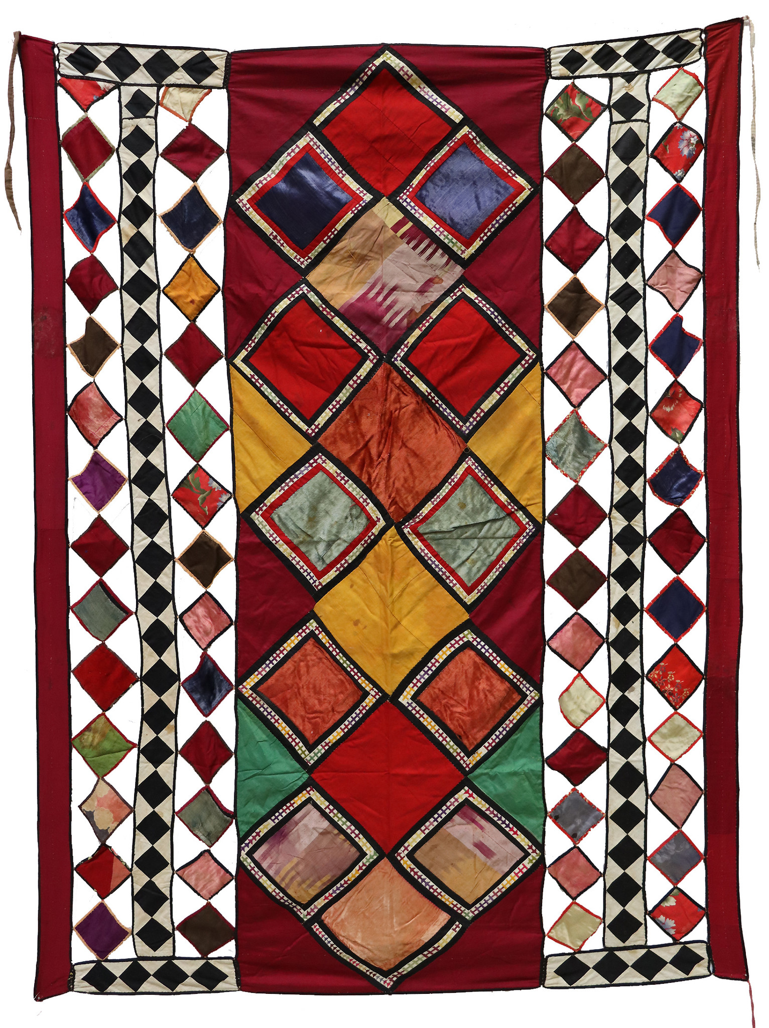 180x133 cm Antique Uzbek Hand Embroidered Patchwork Wedding Camel flank decoration No:UZ  - 16