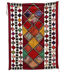 180x133 cm Antik Patchwork Flankenschmuck eines Brautkamels Wandbehang   Nr: UZ  - 16