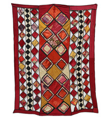 160x120 cm Antik Patchwork Flankenschmuck eines Brautkamels Wandbehang   Nr: UZ  -17