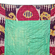 230x122 cm Antique  Uzbek tribal  Silk Ikat  Wall Hanging UZ/ 26