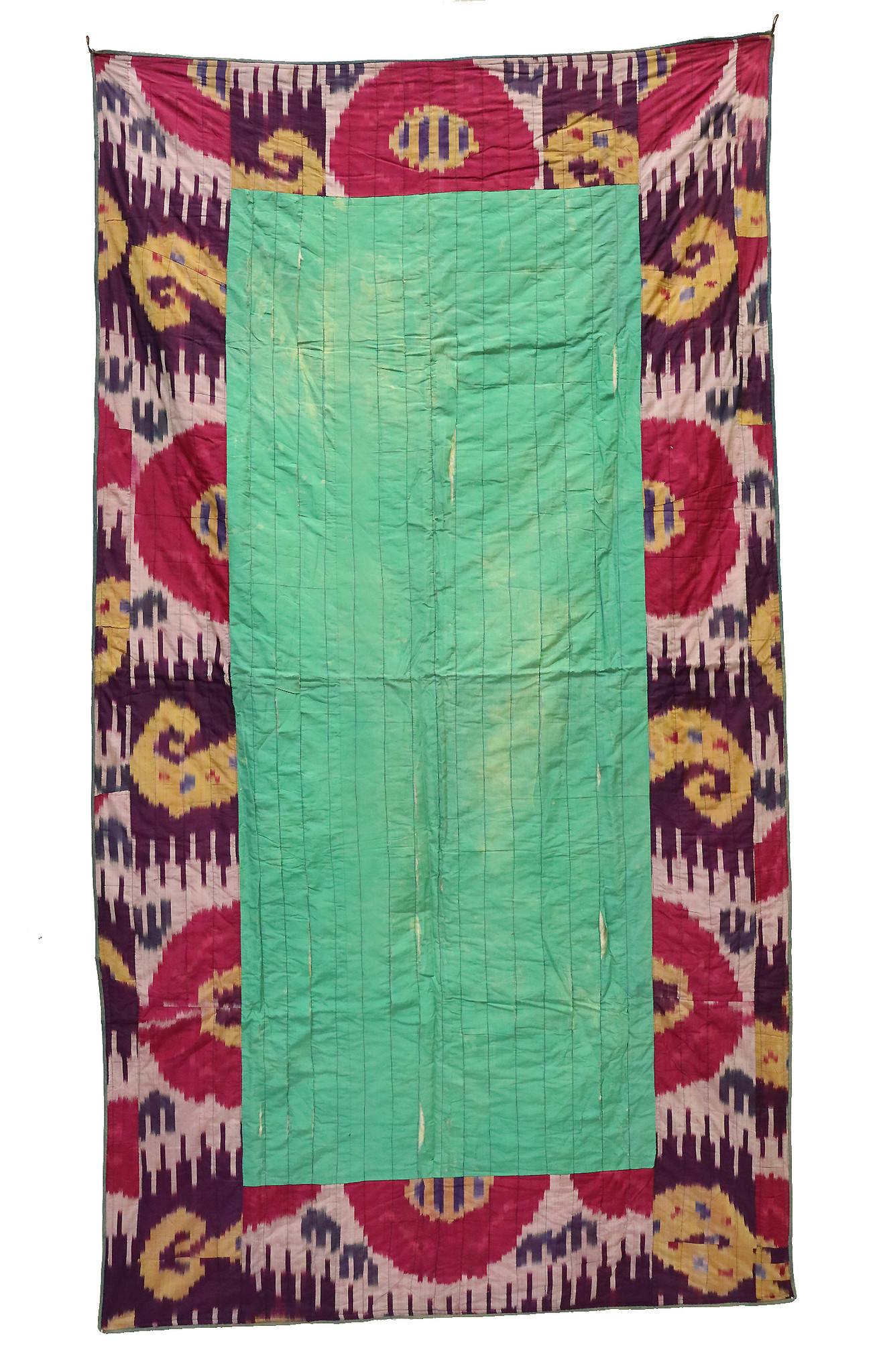 230x122 cm Antike  usbekische Seide Ikat   Wandbehang UZ/ 26
