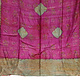 262x155 Vintage Indian Pink Saree Silk shawl Block Print Decoration UZ/30