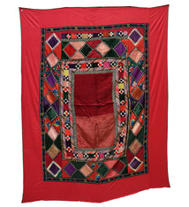 210x160 cm Antique Uzbek Hand Embroidered Patchwork Wedding Camel flank decoration No:UZ  - 31