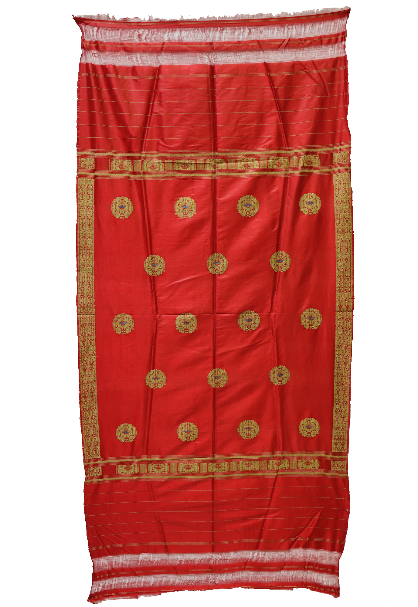 210x100 Vintage handwoven chinese silk brocade scarf UZ/32