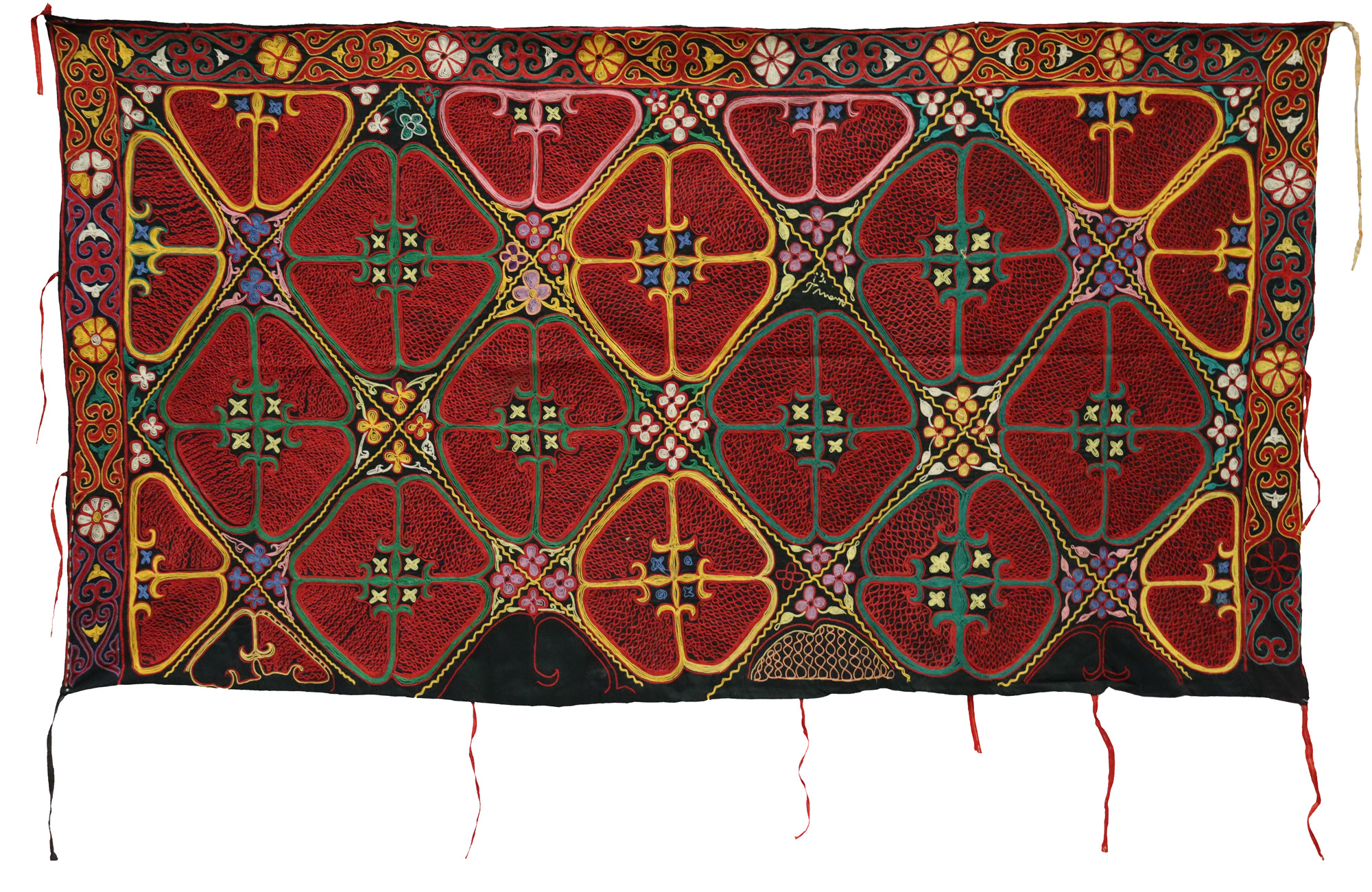 178x94 cm Antique Kazakh hand embroidered Wall Hanging (Tuzkeez)   UZ/34
