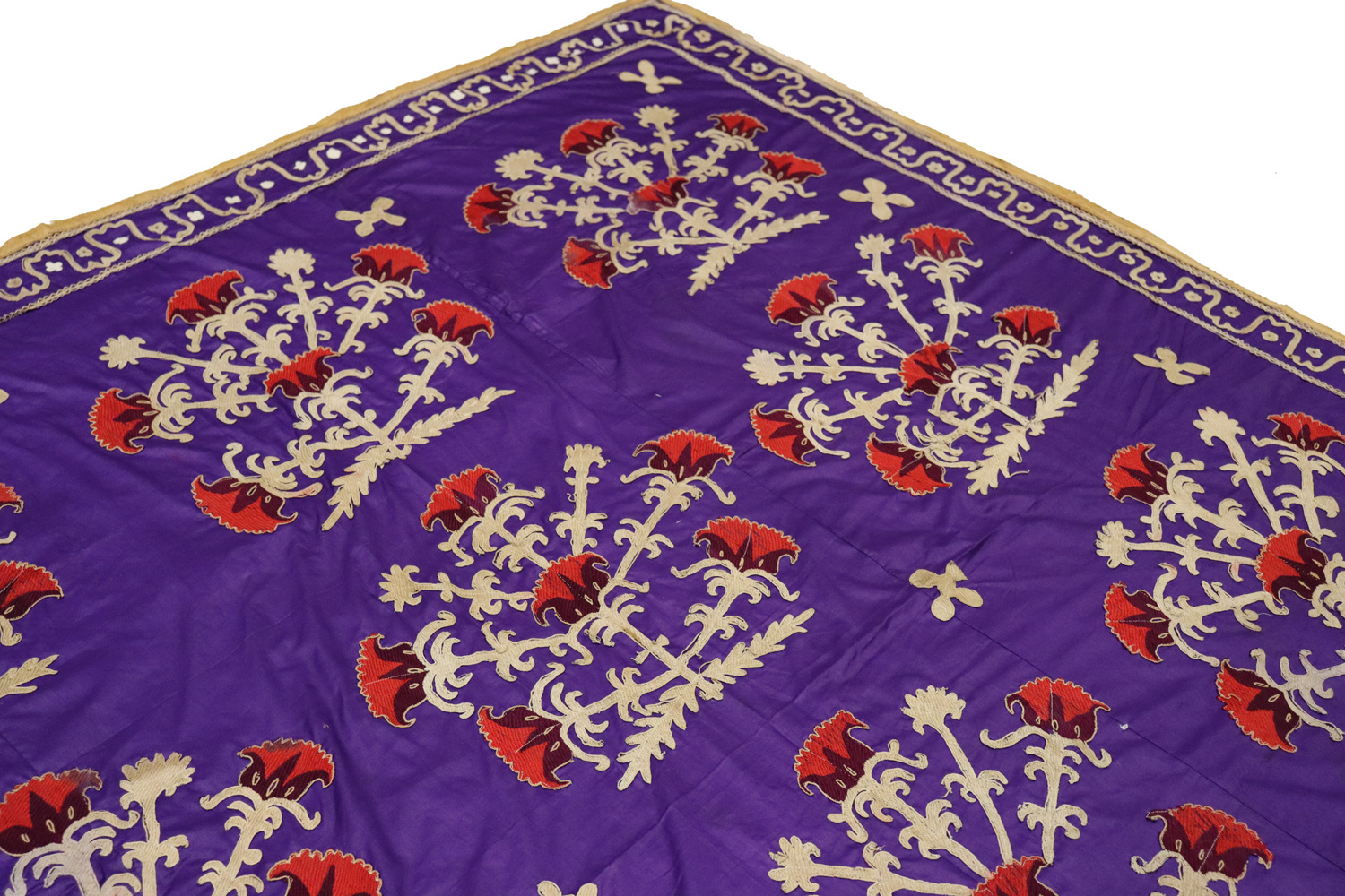 225x205 cm hand bestickte  Suzani Stickerei aus Uzbekistan  Nr:UZ-35