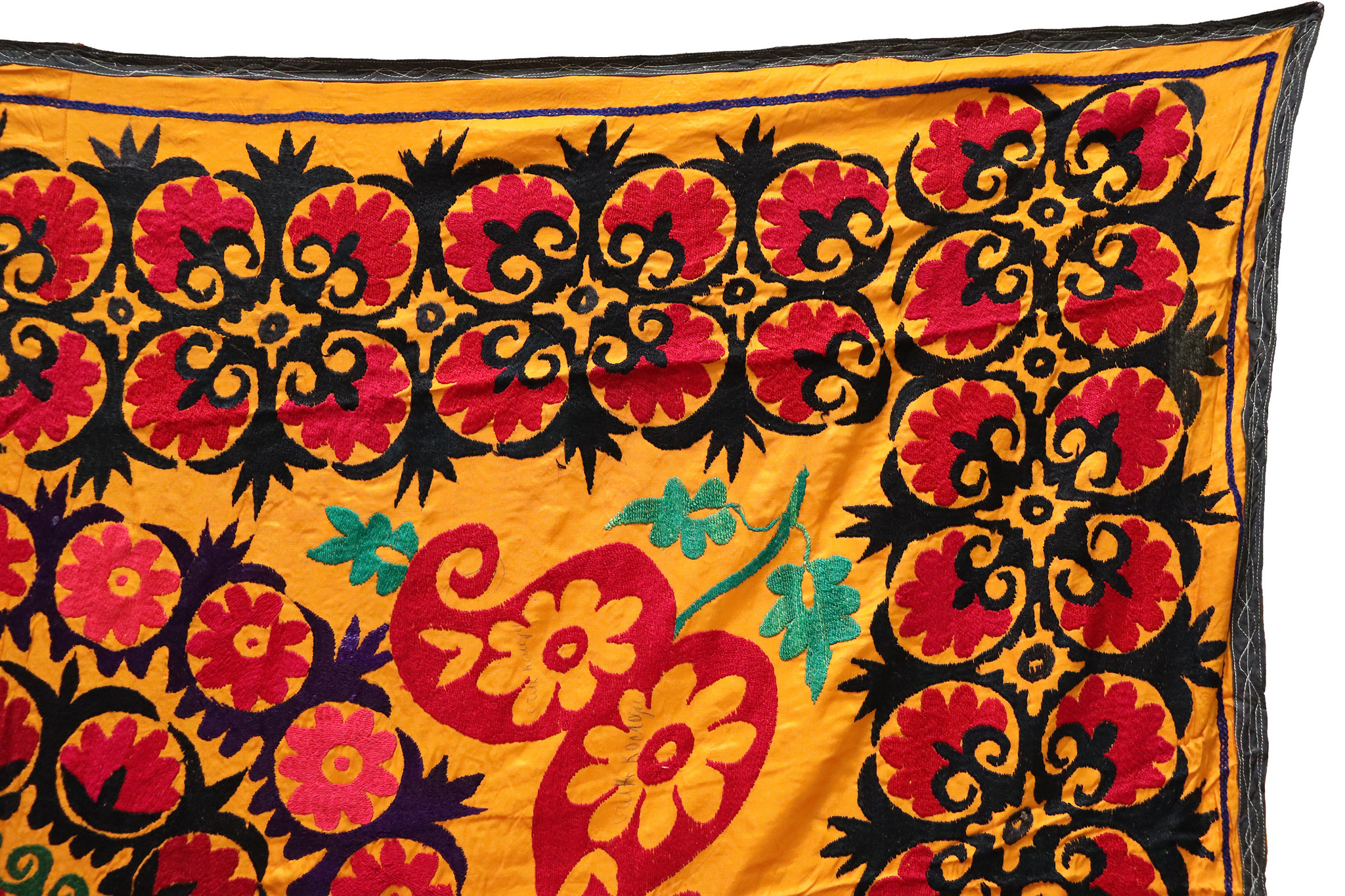 290x195 cm Hand Embroidered suzani from Uzbekistan.Tablecloth, Wall hanging, Bedspread,Bedcover No.UZ-43