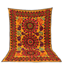 290x195 cm Hand Embroidered suzani from Uzbekistan.Tablecloth, Wall hanging, Bedspread,Bedcover No.UZ-43