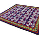 205x190 cm Hand Embroidered suzani from Uzbekistan.Tablecloth, Wall hanging, Bedspread,Bedcover No.UZ-42